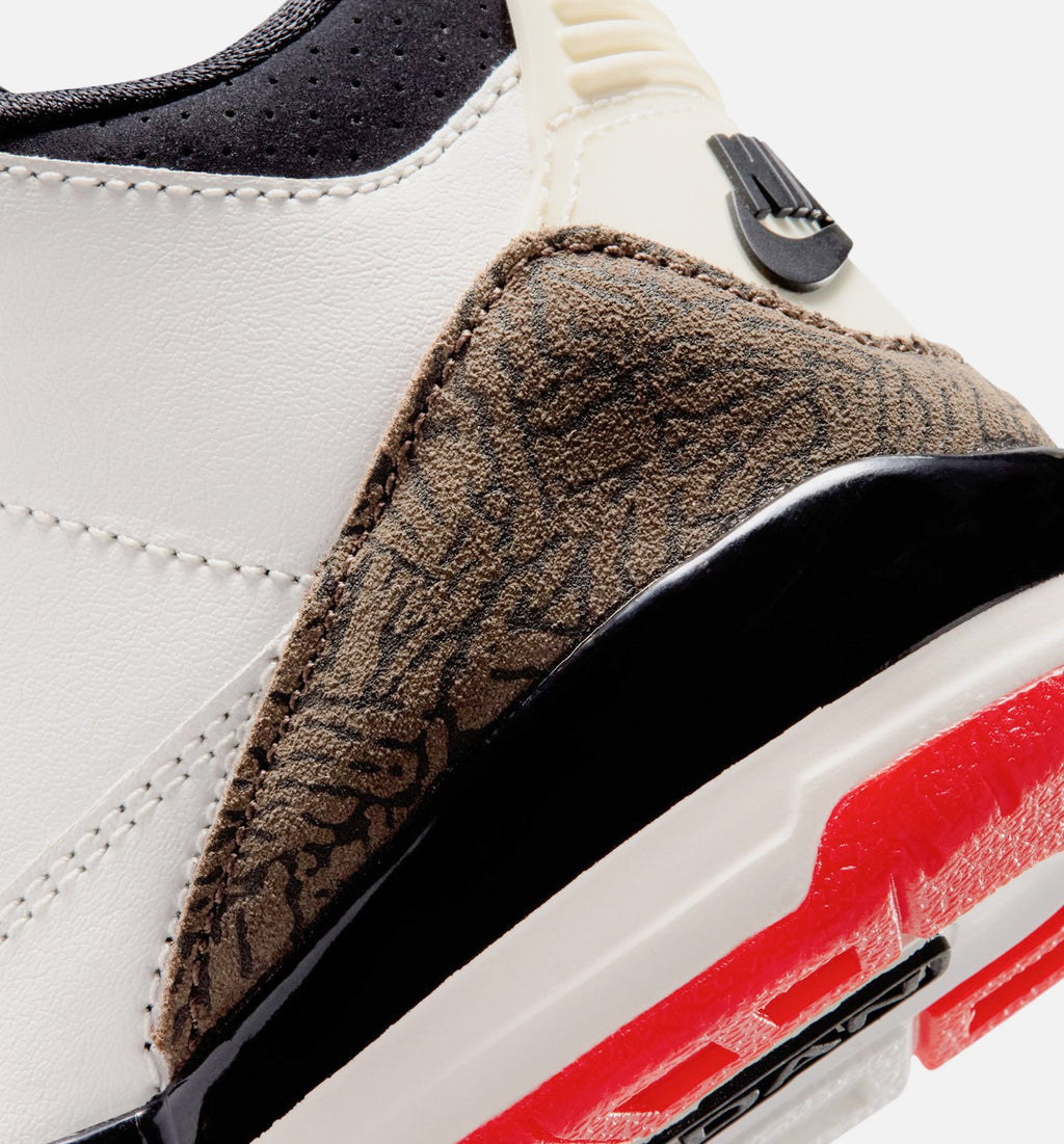 Air Jordan 3 Retro Sail and University Red Preschool Lifestyle Shoe - Sail/Black/University Red/Pale Ivory