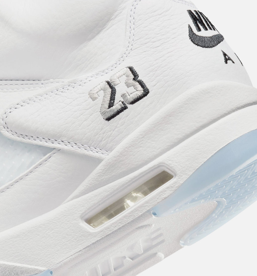 Air Jordan 5 Retro OG White Metallic Men's Lifestyle Shoe - White/Metallic Silver/Black
