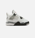 Air Jordan 4 Retro White Cement Infant & Toddler Lifestyle Shoe - Summit White/Fire Red/Cement Grey/Black
