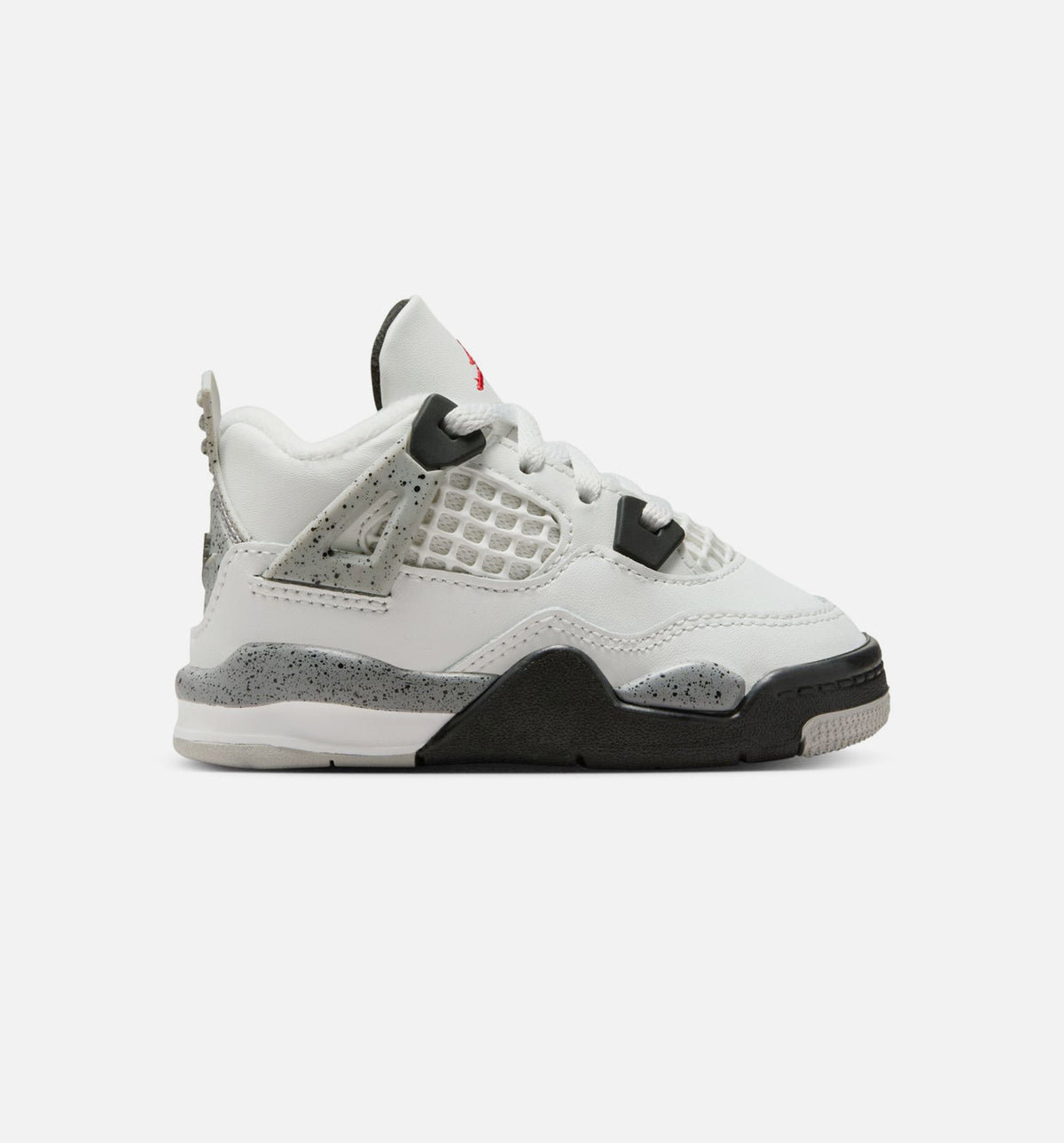 Air Jordan 4 Retro White Cement Infant & Toddler Lifestyle Shoe - Summit White/Fire Red/Cement Grey/Black