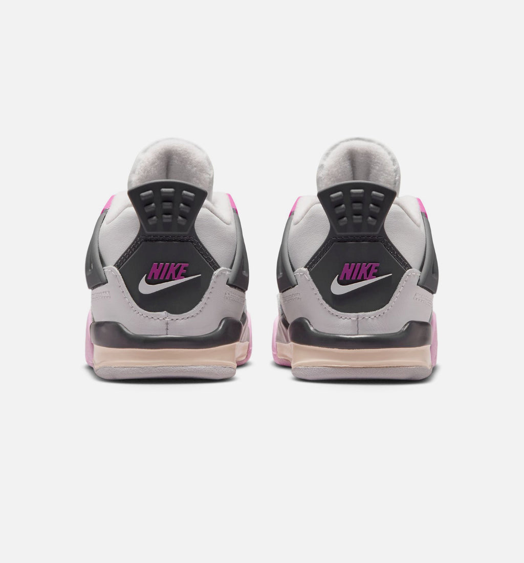 Air Jordan 4 Retro Comic Infant & Toddler Shoe - Off-White/Fire Pink/Anthracite