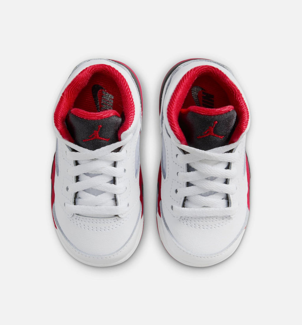 Air Jordan 5 Retro Fire Red Infant & Toddler Lifestyle Shoe - Fire Red/White