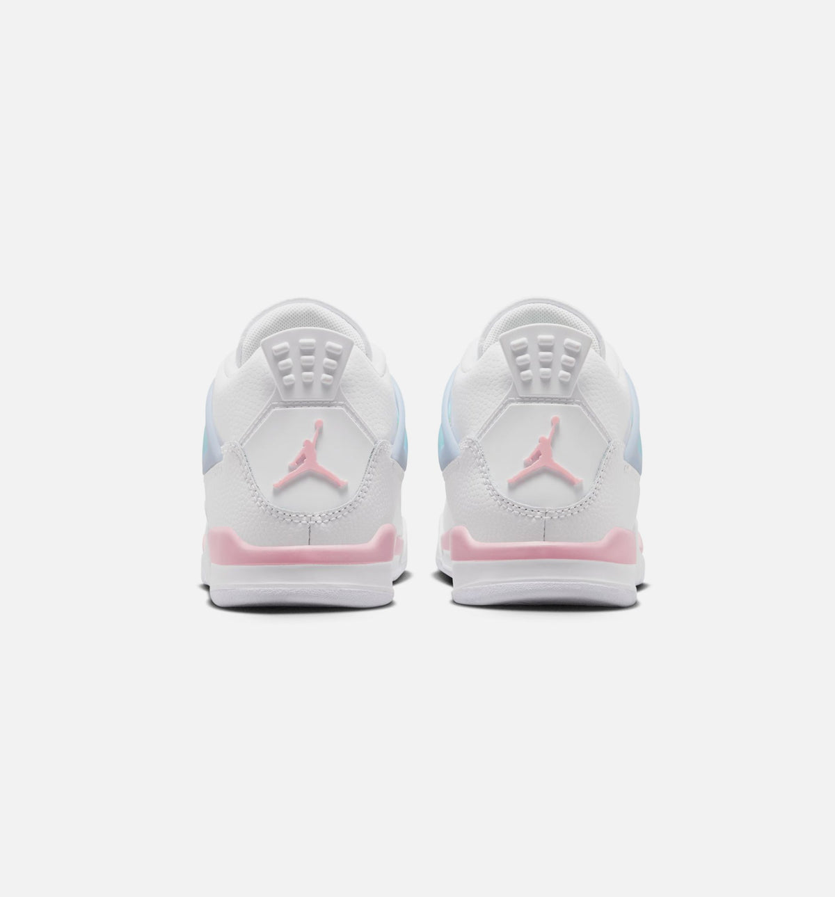 Air Jordan 4 Retro Medium Soft Pink Preschool Lifestyle Shoe - White/Medium Soft Pink/Half Blue