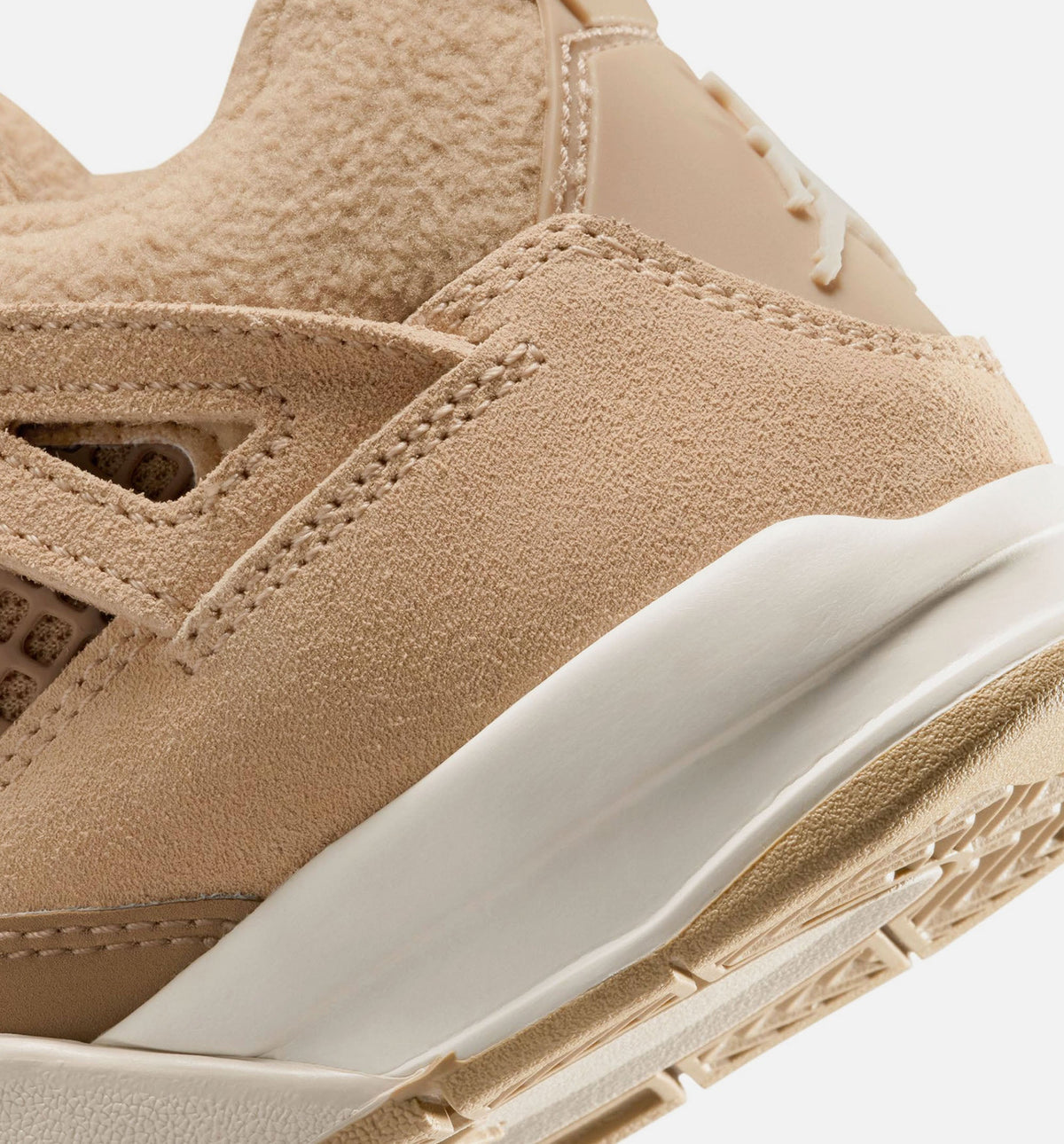 Air Jordan 4 Retro Cozy Girl Preschool Shoe - Hemp/Light Orewood Brown