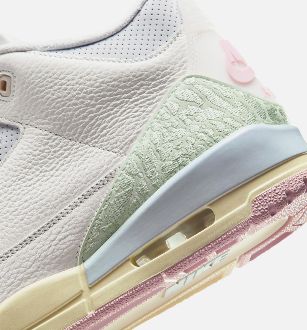 Air Jordan 3 Retro Sail & Jade Aura Men's Shoe - Sail/Jade Aura/Aura/Iced Carmine