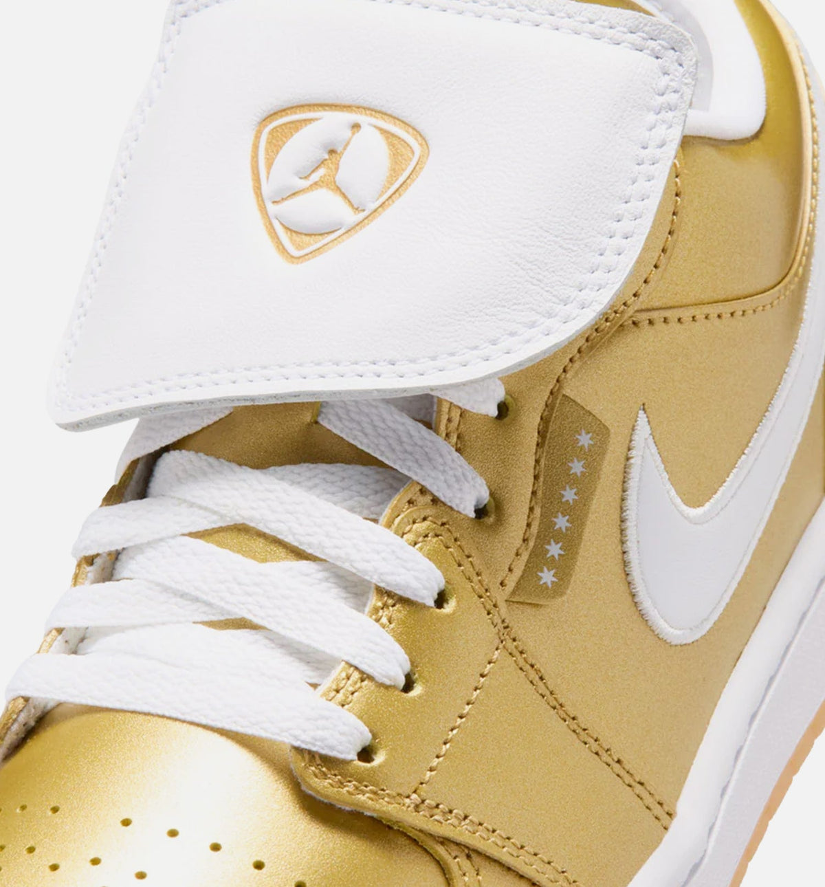 Air Jordan 1 Low Women's Lifestyle Shoe - Gold/White/Gum Yellow