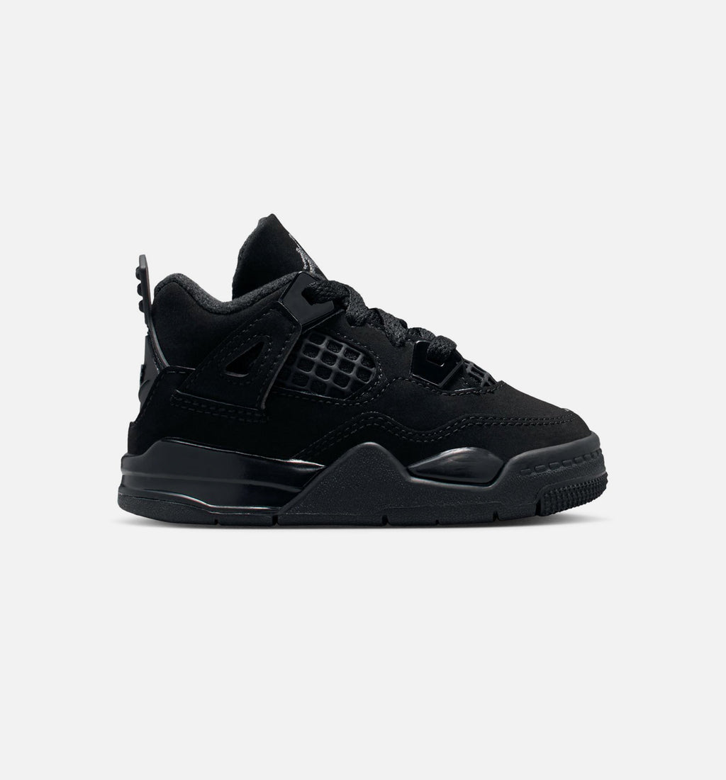 Air Jordan 4 Retro Black Cat Infant & Toddler Shoe - Black/Black/Light Graphite