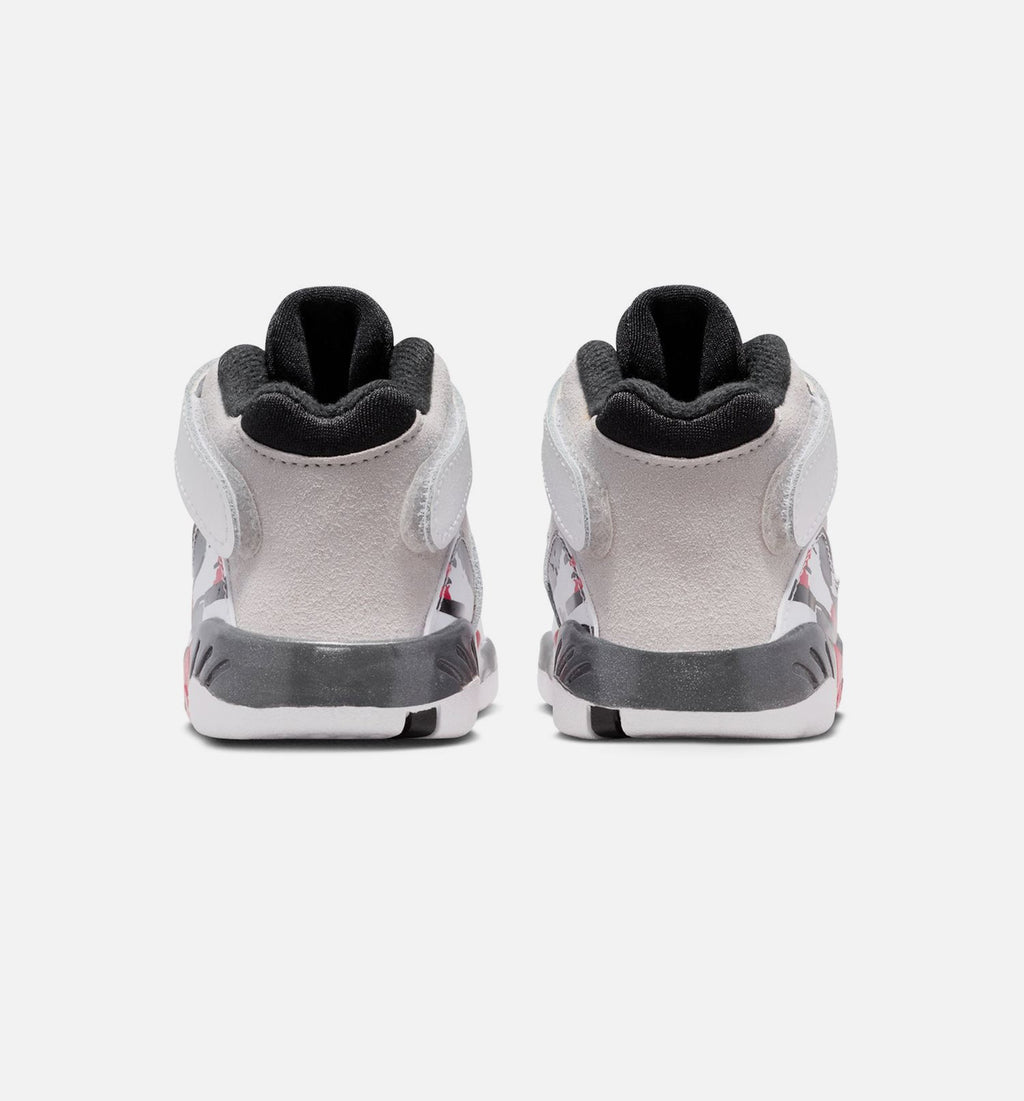 Air Jordan 8 Retro White and True Red Infant & Toddler Lifestyle Shoe - White/Black/True Red
