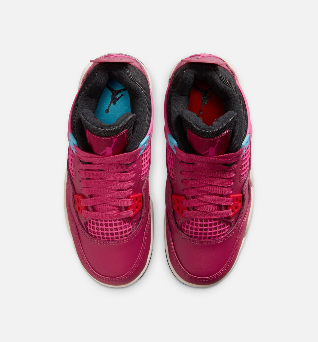 Air Jordan 4 Retro She's A Star Grade School Lifestyle Shoe - Sweet Beet/Desert Pink/Off Noir/Chalk