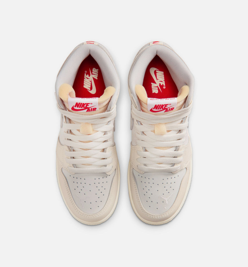 Air Jordan 1 Retro High OG Grade School Shoes - Sail/University Red/Pale Ivory/Coconut Milk/Phantom