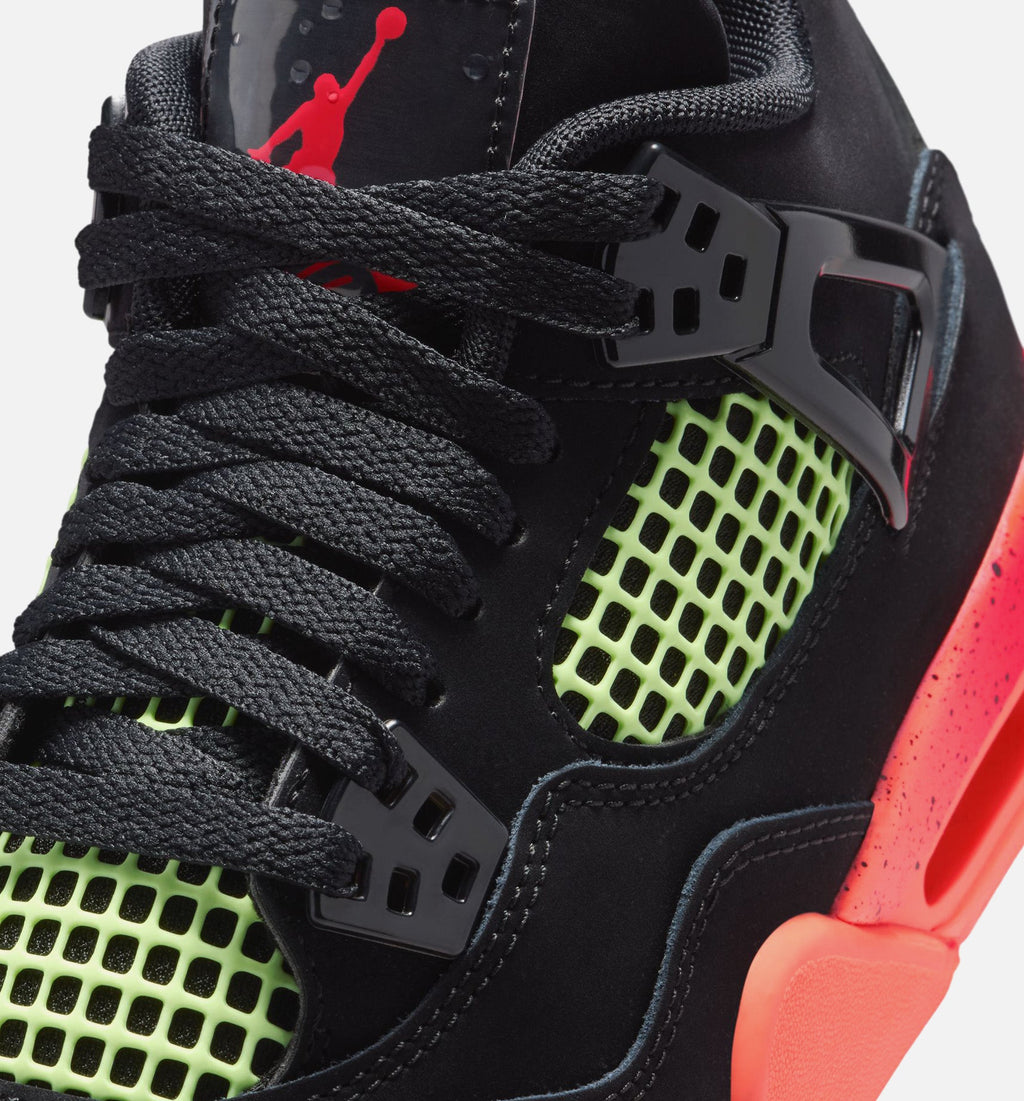 Air Jordan 4 Retro Black Infrared 23 Grade School Shoe - Black/Infrared 23/Bright Mango