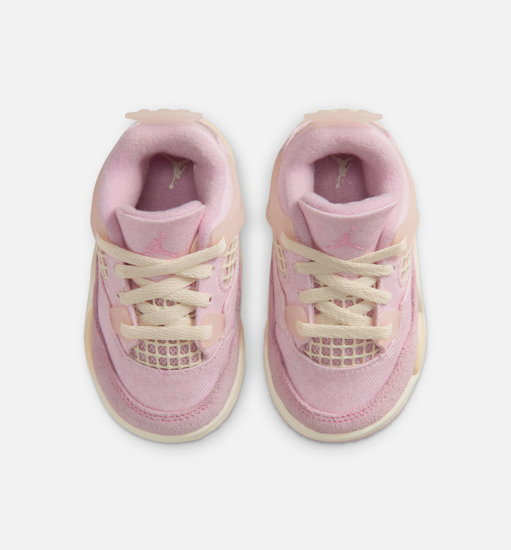Air Jordan 4 Retro Pink Pearl and Iced Carmine Infant & Toddler Lifestyle Shoe - Iced Carmine/Coconut Milk/Anthracite/Muslin/Pinksicle