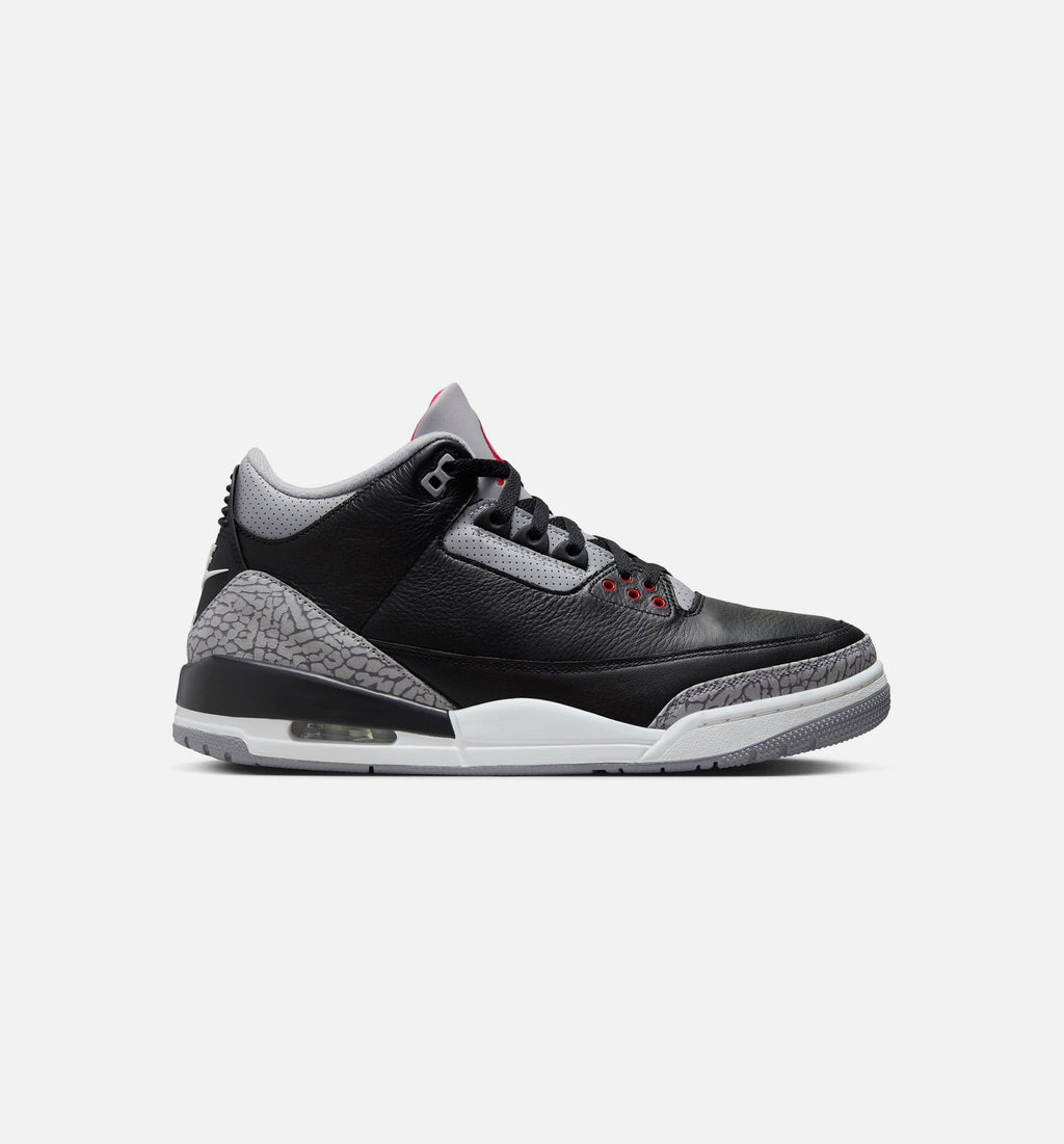 Air Jordan 3 Retro Black Cement Men's Shoes - Black/Fire Red/Cement Grey/Summit White