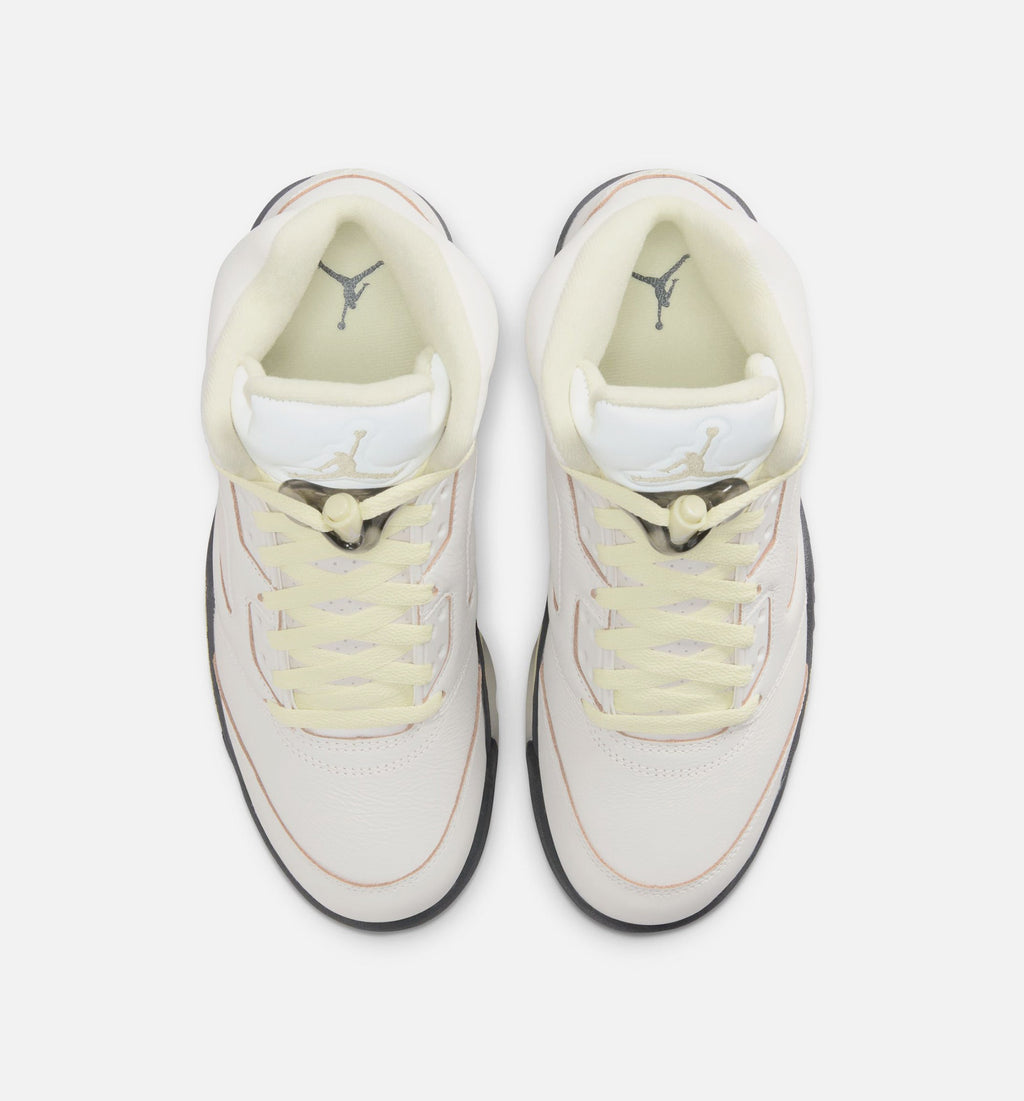 Air Jordan 5 Retro Luminous Green and Sail Women's Lifestyle Shoe - Sail/Luminous Green/Anthracite