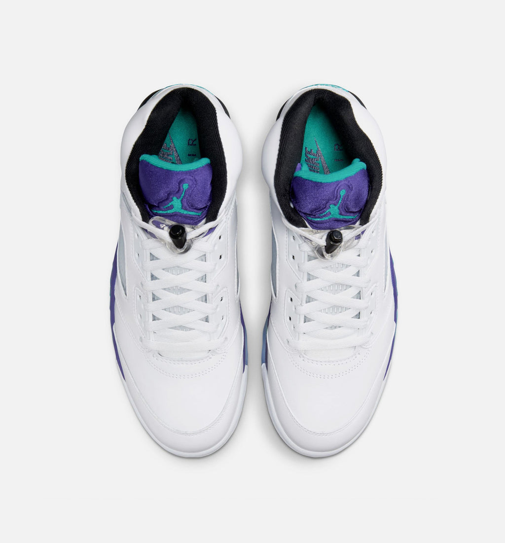 Air Jordan 5 Retro Grape Men's Lifestyle Shoe - White/New Emerald/Grape Ice/Black