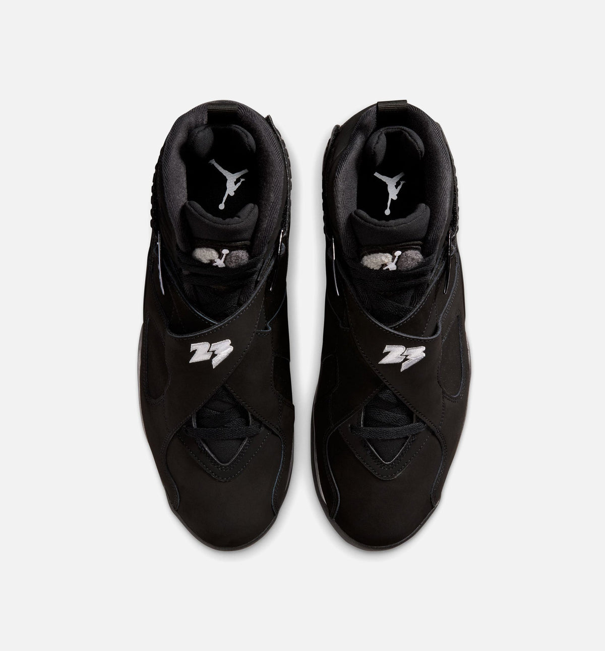 Air Jordan 8 Retro Chrome Black and Light Graphite Men's Lifestyle Shoe - Black/White/Light Graphite