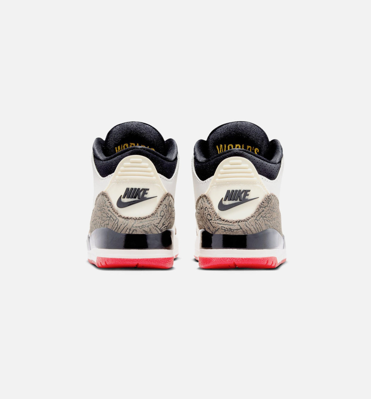 Air Jordan 3 Retro Sail and University Red Preschool Lifestyle Shoe - Sail/Black/University Red/Pale Ivory