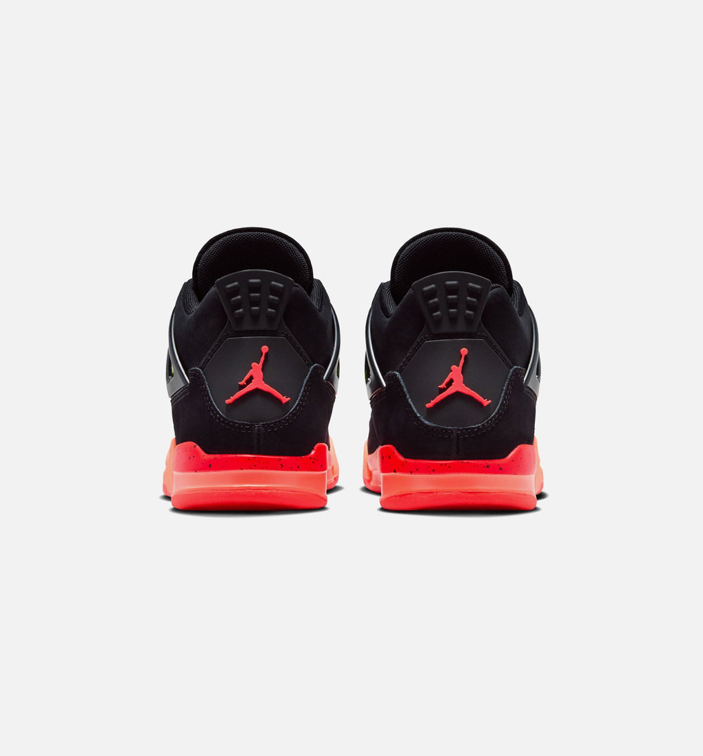 Air Jordan 4 Retro Black Infrared 23 Preschool Shoe - Black/Infrared 23/Bright Mango