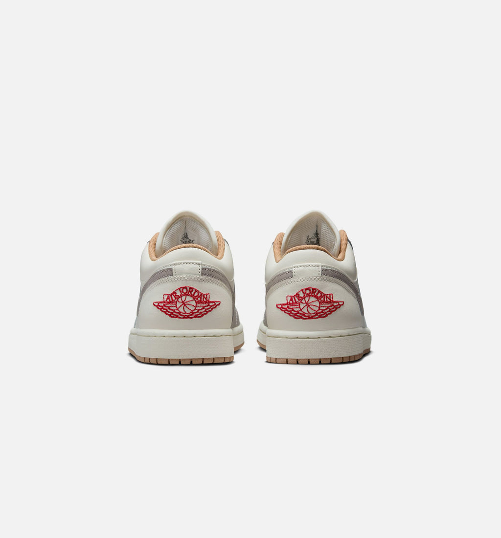 Air Jordan 1 Low Men's Shoes - Sail/Fire Red/College Grey/Hemp