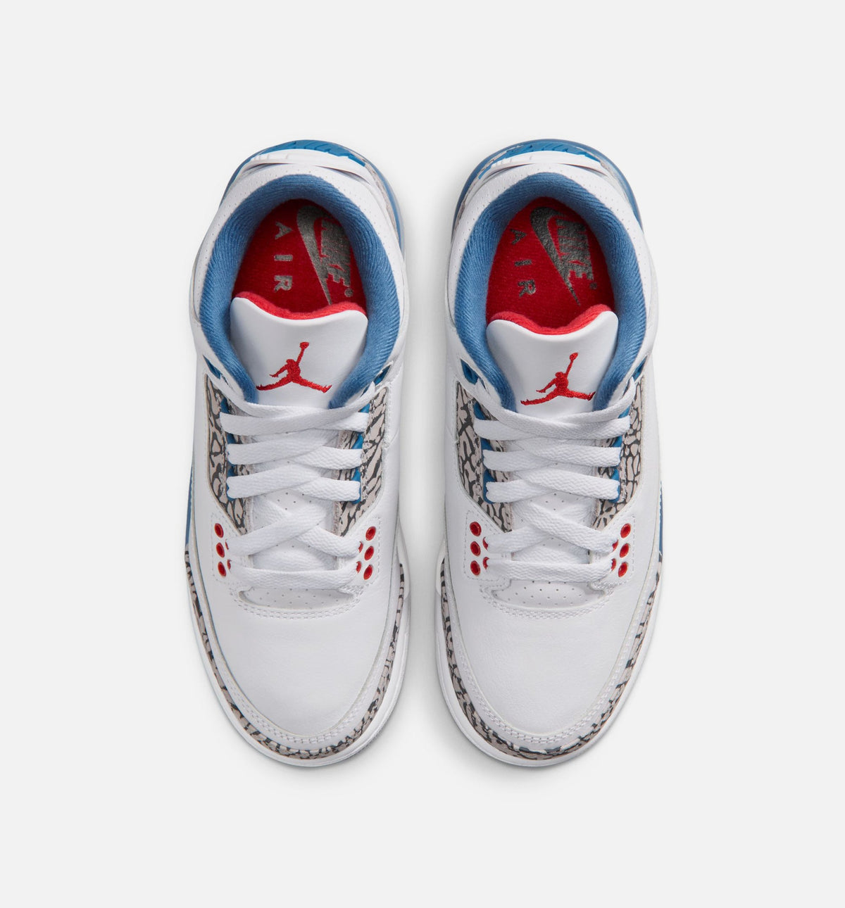 Air Jordan 3 Retro OG True Blue Grade School Shoe - White/Fire Red/True Blue