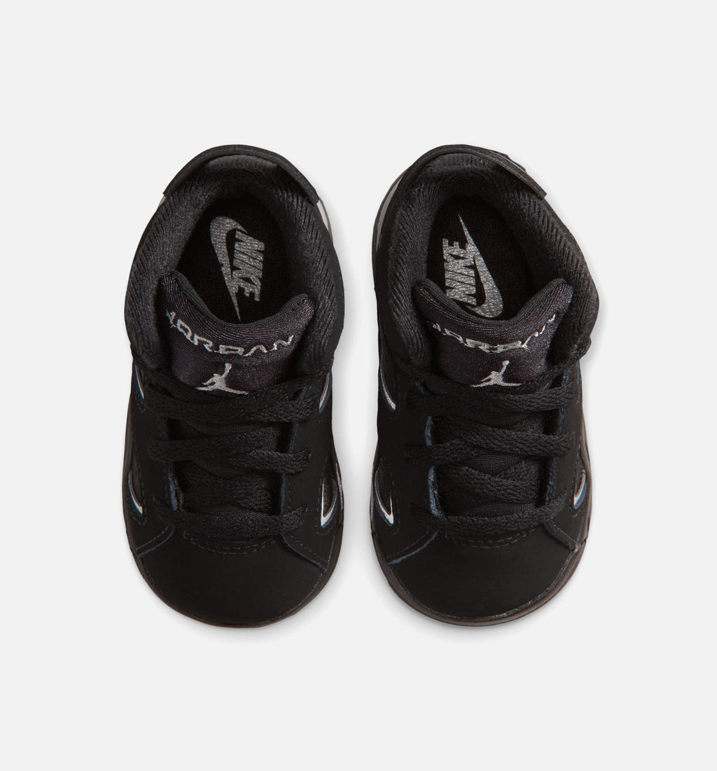 Air Jordan 6 Cap & Gown Infant & Toddler Lifestyle Shoe - Black/Reflective Silver/Black