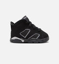Air Jordan 6 Cap & Gown Infant & Toddler Lifestyle Shoe - Black/Reflective Silver/Black