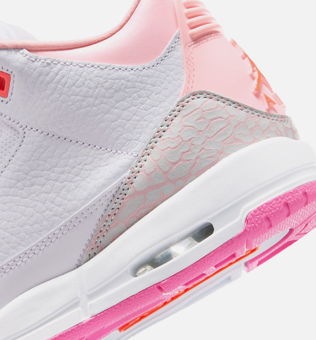 Air Jordan 3 Retro Spring Flowers Grade School Shoe - Pearl Pink/Pink Bloom/Pink Glow/Hyper Orange