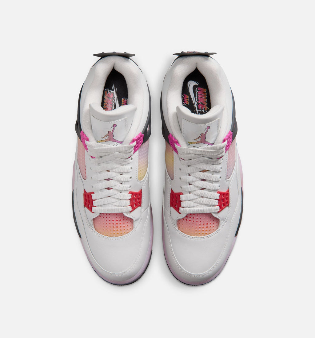 Air Jordan 4 Retro Comic Men's Shoe - Off-White/Fire Pink/Anthracite