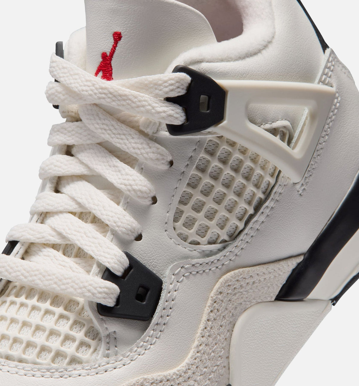 Air Jordan 4 Retro Flight Club Preschool Lifestyle Shoe - Sail/Black/University Red