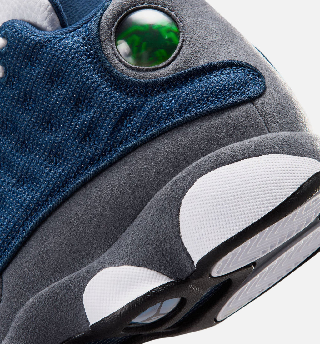 Air Jordan 13 Retro Navy and Flint Grey Grade School Lifestyle Shoe - Navy/University Blue/Flint Grey/White