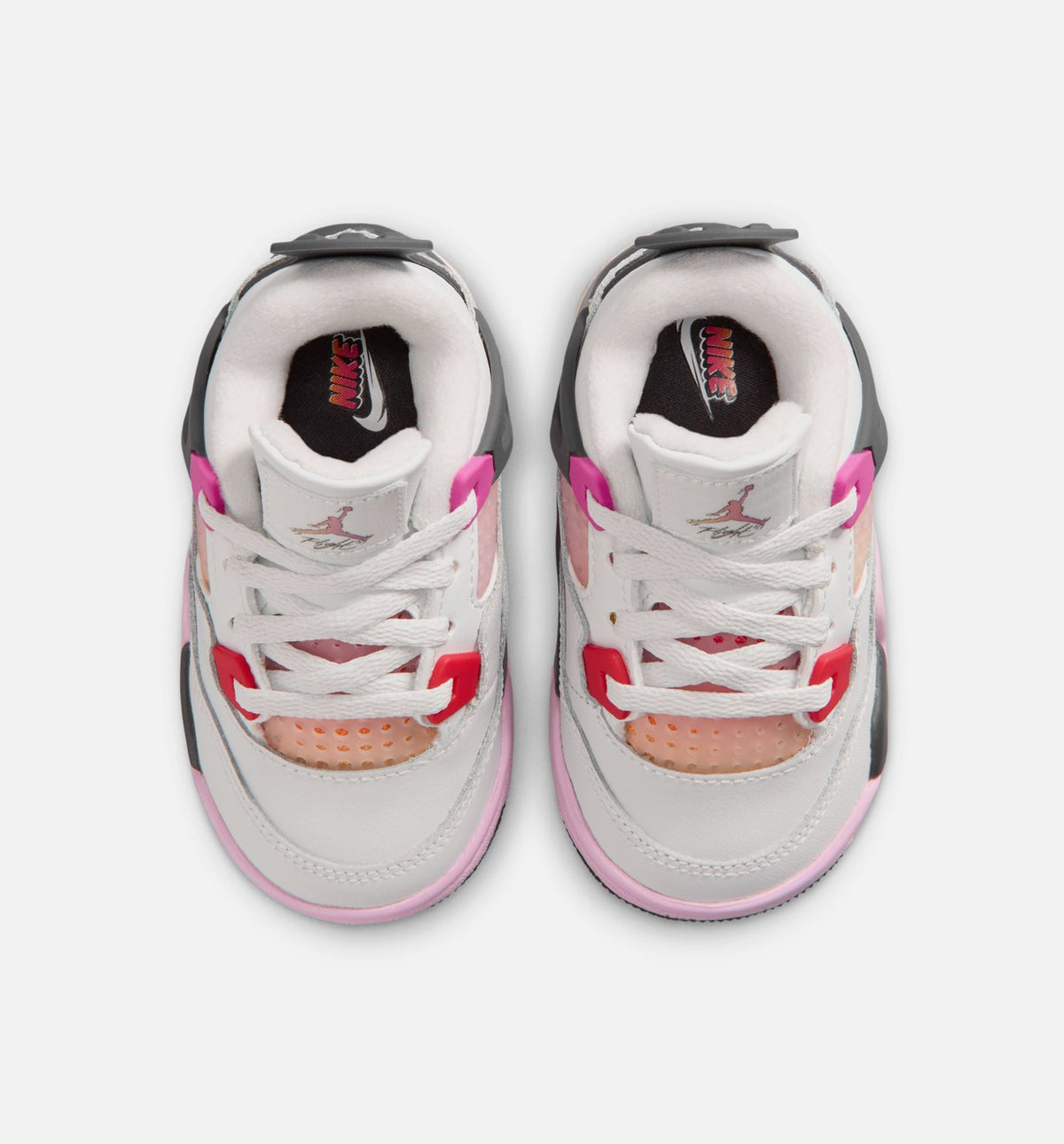 Air Jordan 4 Retro Comic Infant & Toddler Shoe - Off-White/Fire Pink/Anthracite