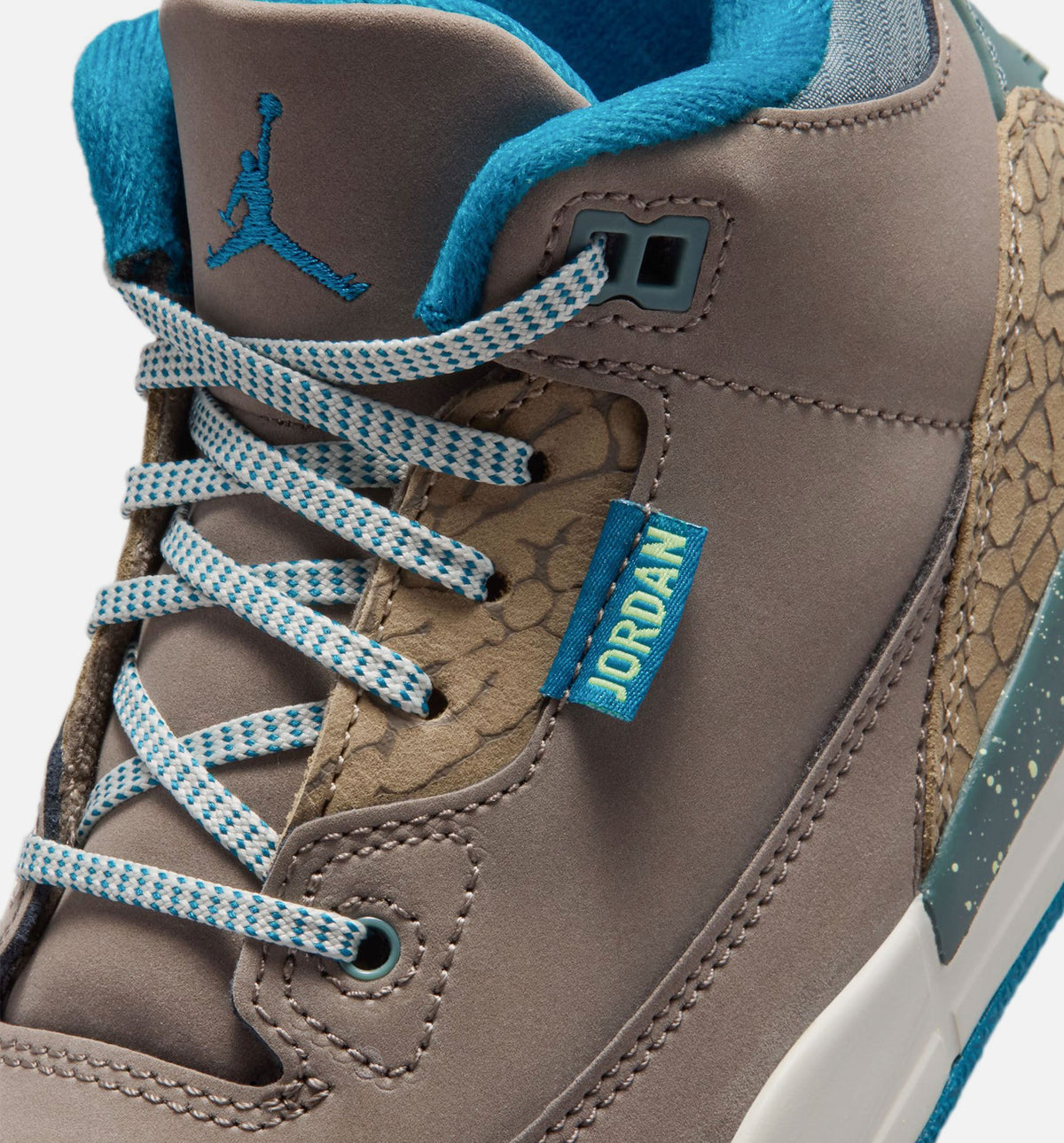 Air Jordan 3 Retro Olive Grey Preschool Lifestyle Shoe - Olive Grey/Green Abyss/Khaki/Sea Glass