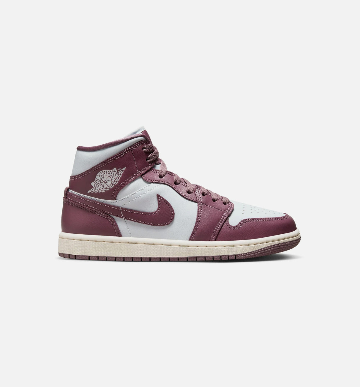 Air Jordan 1 Mid Sky J Mauve Women's Lifestyle Shoe - Pure Platinum/Sky J Mauve/Sail