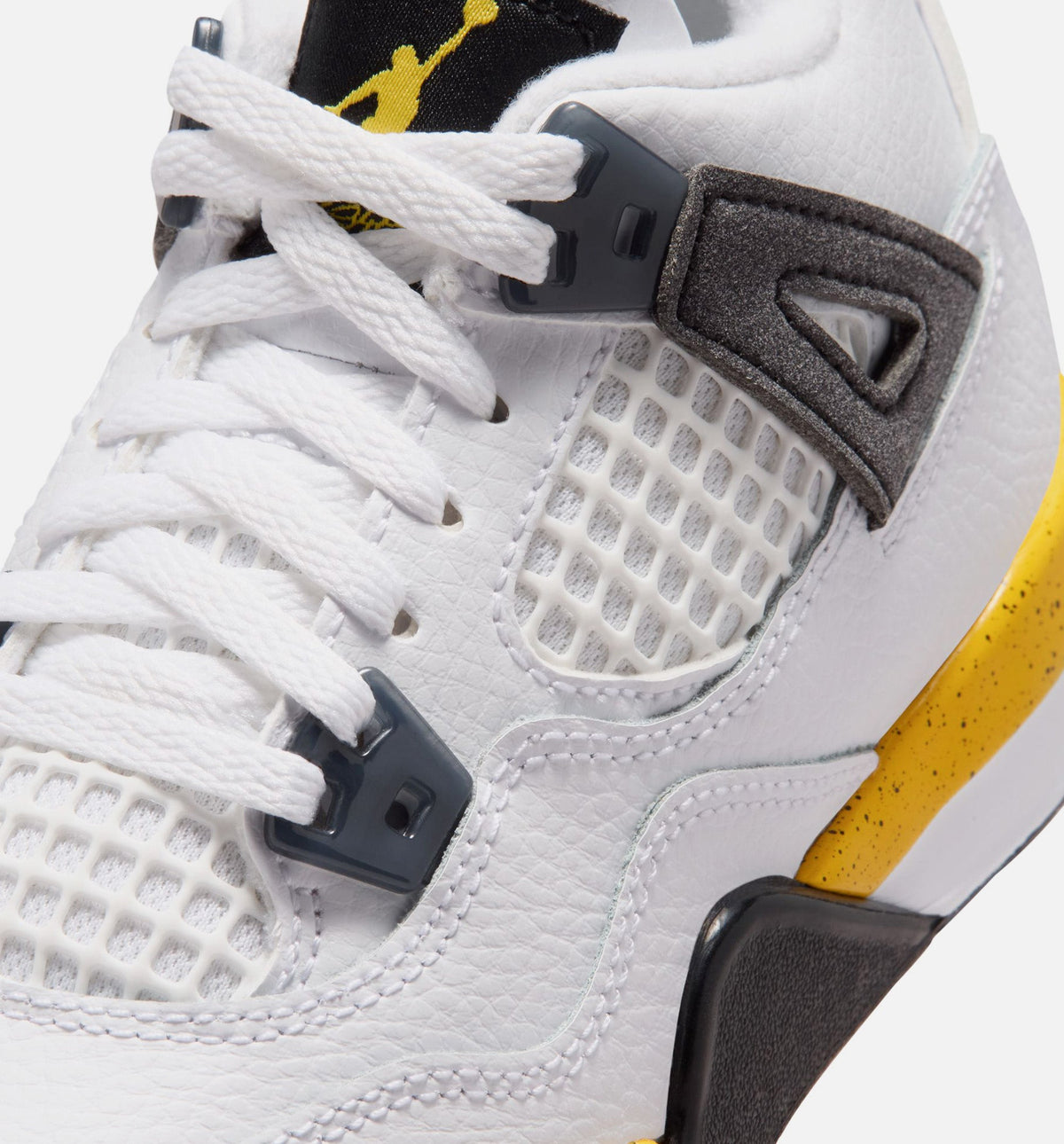 Air Jordan 4 Retro Rare Air Tour Yellow Preschool Lifestyle Shoe - White/Dark Blue Grey/Black/Tour Yellow