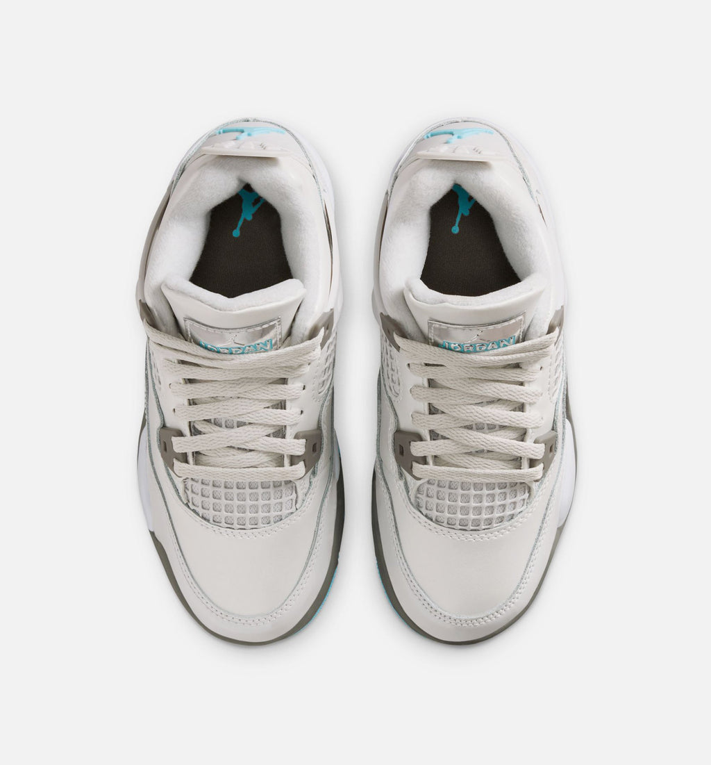 Air Jordan 4 Retro Blue Chill Preschool Shoe - Photon Dust/Blue Chill/Flat Pewter/White/Blue Tint