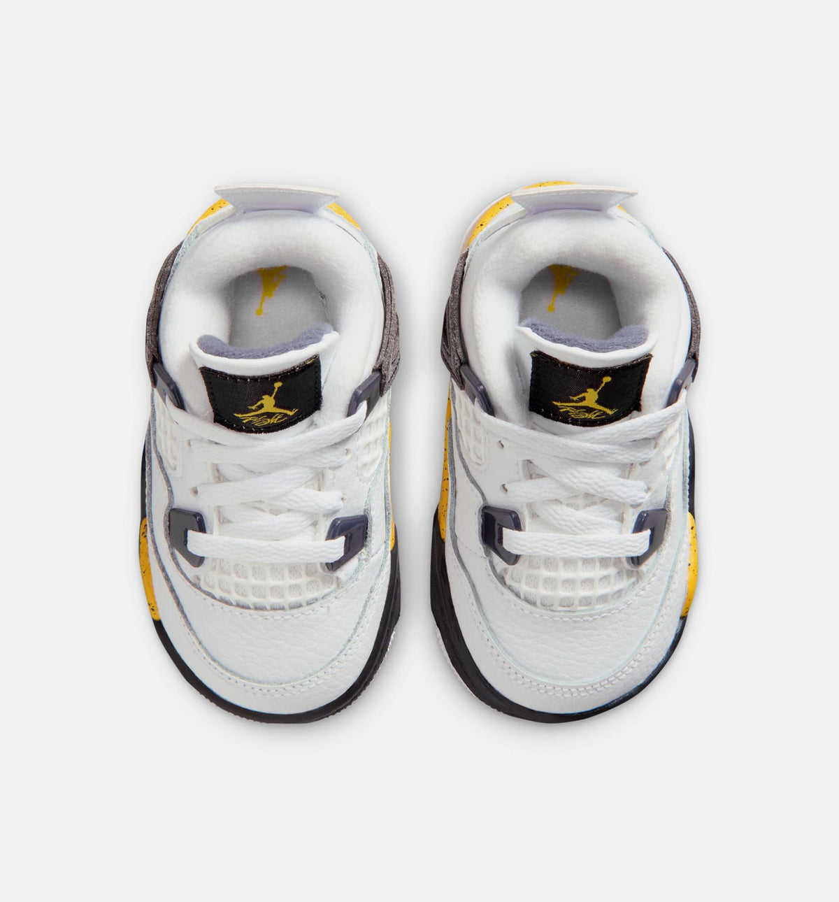 Air Jordan 4 Retro Rare Air Tour Yellow Infant & Toddler Lifestyle Shoe - White/Dark Blue Grey/Black/Tour Yellow