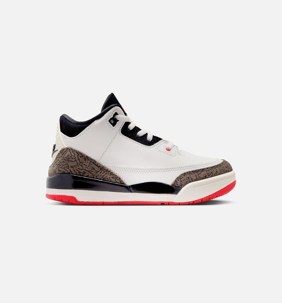 Air Jordan 3 Retro Sail and University Red Preschool Lifestyle Shoe - Sail/Black/University Red/Pale Ivory