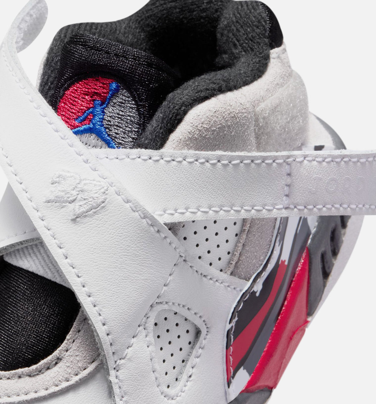 Air Jordan 8 Retro White and True Red Infant & Toddler Lifestyle Shoe - White/Black/True Red