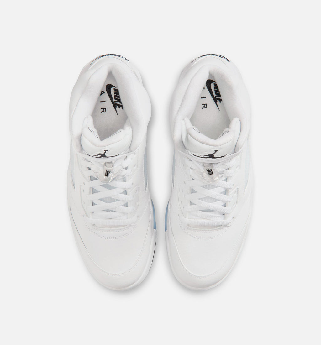 Air Jordan 5 Retro OG White Metallic Men's Lifestyle Shoe - White/Metallic Silver/Black