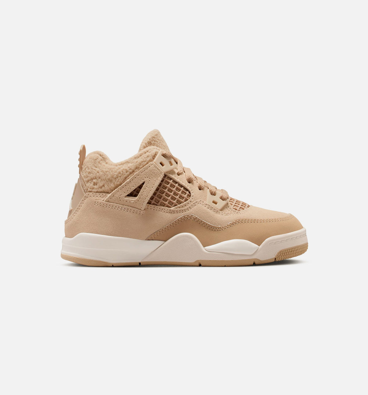 Air Jordan 4 Retro Cozy Girl Preschool Shoe - Hemp/Light Orewood Brown