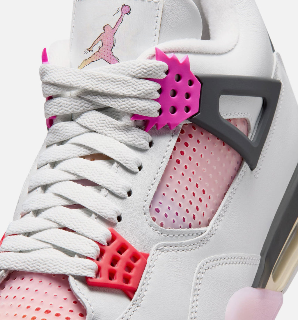 Air Jordan 4 Retro Comic Men's Shoe - Off-White/Fire Pink/Anthracite