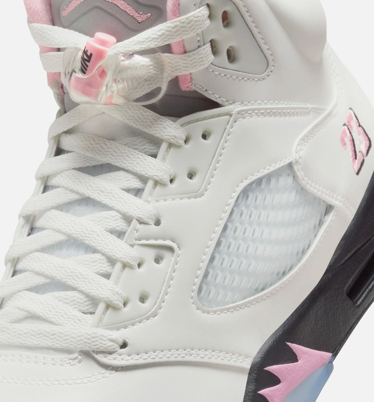 Air Jordan 5 Retro Medium Soft Pink Men's Lifestyle Shoe - White/Soft Pink/Black