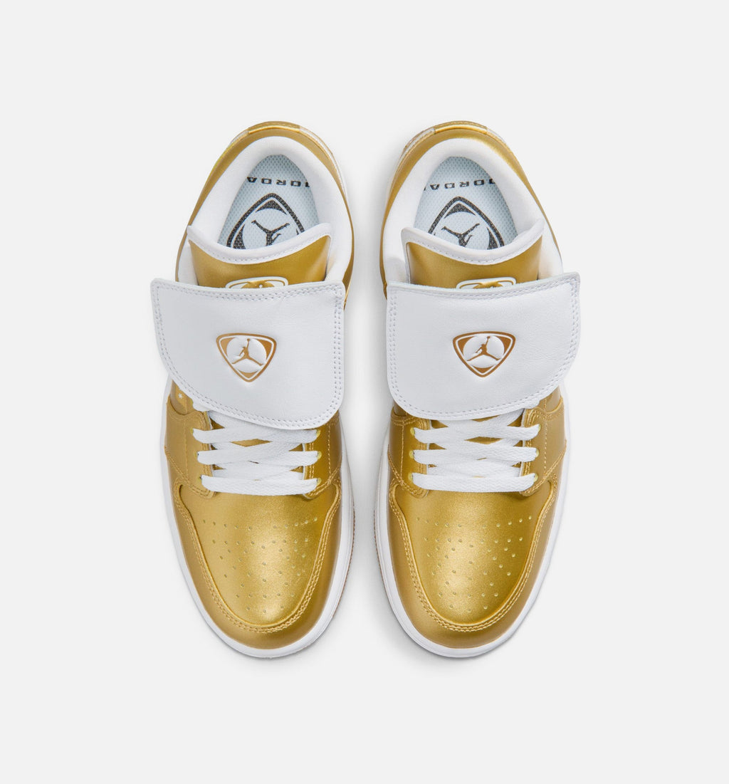 Air Jordan 1 Low Women's Lifestyle Shoe - Gold/White/Gum Yellow