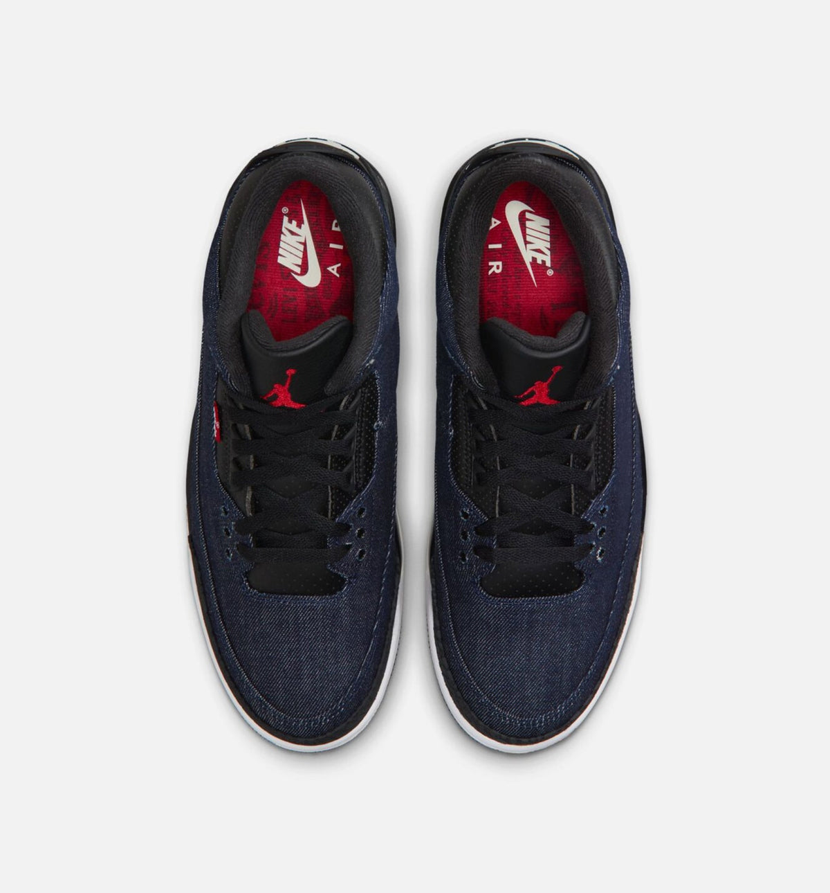 Air Jordan 3 x Levi's Indigo and Gym Red Men's Lifestyle Shoe - Denim/Black/Sail